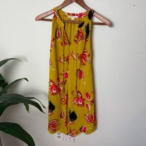 🌼 C&E Yellow Floral Tassel Midi Dress